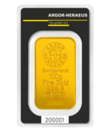 Argor-Heraeus 100g Guldbarre