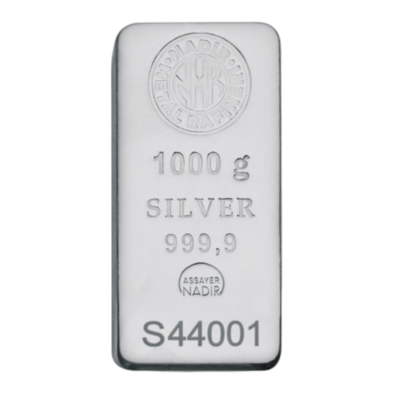Nadir Metal 1000g Sølvbarre