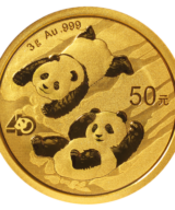 Panda 3g Guldmønt 2022