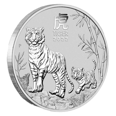 Year of the Tiger 1000g Sølvmønt 2022